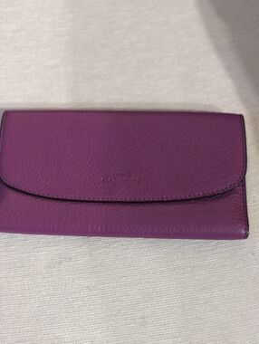 Coach Purple Leather Long Wallet